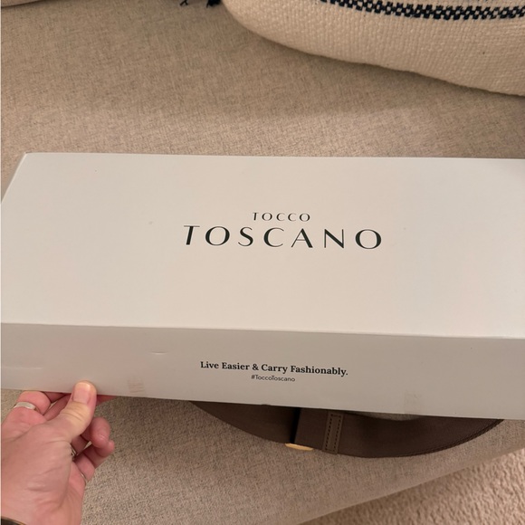 NEW - Toco Toscano Rey Medium Shoulder Bag - Taupe Beige Grey - Picture 4 of 12